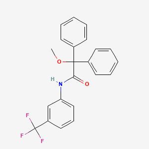 2-methoxy-2,2-diphenyl-N-[3-(trifluoromethyl)phenyl]acetamide