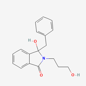 molecular formula C18H19NO3 B5892842 3-benzyl-3-hydroxy-2-(3-hydroxypropyl)-2,3-dihydro-1H-isoindol-1-one 