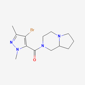 2-[(4-bromo-1,3-dimethyl-1H-pyrazol-5-yl)carbonyl]octahydropyrrolo[1,2-a]pyrazine