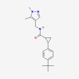 2-(4-tert-butylphenyl)-N-[(1,5-dimethyl-1H-pyrazol-4-yl)methyl]cyclopropanecarboxamide