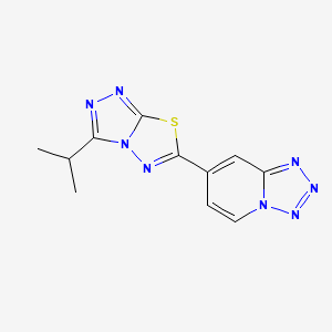 3-ISOPROPYL-6-[1,2,3,4]TETRAAZOLO[1,5-A]PYRIDIN-7-YL[1,2,4]TRIAZOLO[3,4-B][1,3,4]THIADIAZOLE