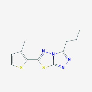 6-(3-methyl-2-thienyl)-3-propyl[1,2,4]triazolo[3,4-b][1,3,4]thiadiazole