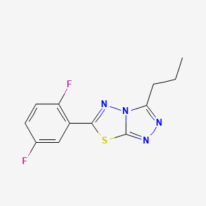 molecular formula C12H10F2N4S B5892912 6-(2,5-difluorophenyl)-3-propyl[1,2,4]triazolo[3,4-b][1,3,4]thiadiazole 