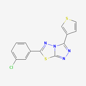 molecular formula C13H7ClN4S2 B5892918 6-(3-chlorophenyl)-3-(3-thienyl)[1,2,4]triazolo[3,4-b][1,3,4]thiadiazole 