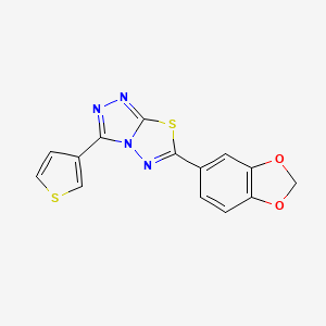 6-(1,3-benzodioxol-5-yl)-3-(3-thienyl)[1,2,4]triazolo[3,4-b][1,3,4]thiadiazole