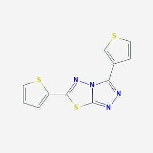 molecular formula C11H6N4S3 B5892927 6-(2-thienyl)-3-(3-thienyl)[1,2,4]triazolo[3,4-b][1,3,4]thiadiazole 