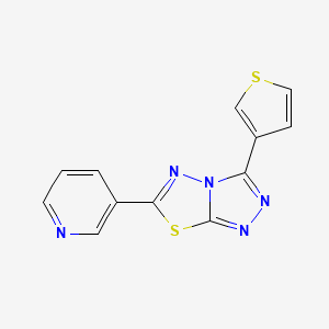 molecular formula C12H7N5S2 B5892950 6-(3-PYRIDYL)-3-(3-THIENYL)[1,2,4]TRIAZOLO[3,4-B][1,3,4]THIADIAZOLE 