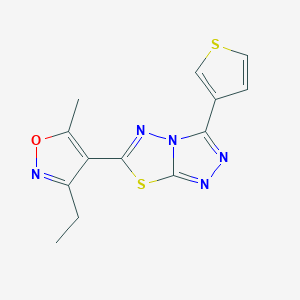 3-ETHYL-5-METHYL-4-[3-(3-THIENYL)[1,2,4]TRIAZOLO[3,4-B][1,3,4]THIADIAZOL-6-YL]ISOXAZOLE