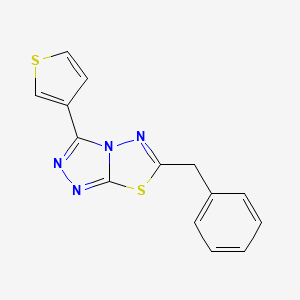 molecular formula C14H10N4S2 B5892982 6-benzyl-3-(3-thienyl)[1,2,4]triazolo[3,4-b][1,3,4]thiadiazole 