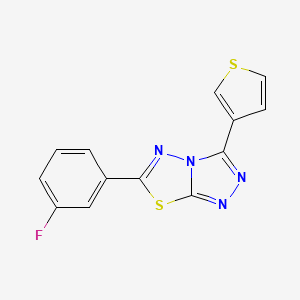 molecular formula C13H7FN4S2 B5892984 6-(3-fluorophenyl)-3-(3-thienyl)[1,2,4]triazolo[3,4-b][1,3,4]thiadiazole 