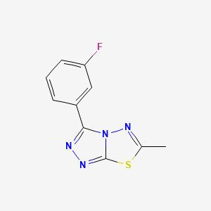 molecular formula C10H7FN4S B5892998 3-(3-Fluorophenyl)-6-methyl-[1,2,4]triazolo[3,4-b][1,3,4]thiadiazole 