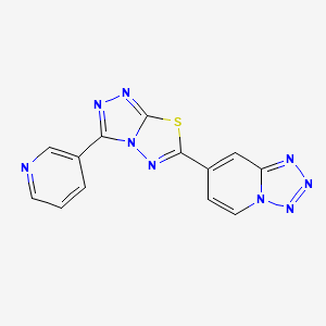 molecular formula C13H7N9S B5893010 7-[3-(3-pyridinyl)[1,2,4]triazolo[3,4-b][1,3,4]thiadiazol-6-yl]tetrazolo[1,5-a]pyridine 