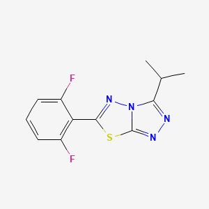 molecular formula C12H10F2N4S B5893015 6-(2,6-difluorophenyl)-3-isopropyl[1,2,4]triazolo[3,4-b][1,3,4]thiadiazole 