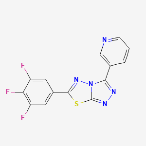 molecular formula C14H6F3N5S B5893032 3-(3-PYRIDYL)-6-(3,4,5-TRIFLUOROPHENYL)[1,2,4]TRIAZOLO[3,4-B][1,3,4]THIADIAZOLE 