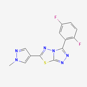 3-(2,5-difluorophenyl)-6-(1-methyl-1H-pyrazol-4-yl)[1,2,4]triazolo[3,4-b][1,3,4]thiadiazole