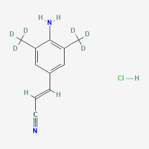 (E)-3-(4-Amino-3,5-dimethylphenyl)acrylonitrile-d6 Hydrochloride