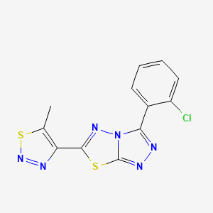 molecular formula C12H7ClN6S2 B5893065 3-(2-chlorophenyl)-6-(5-methyl-1,2,3-thiadiazol-4-yl)[1,2,4]triazolo[3,4-b][1,3,4]thiadiazole 