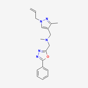 1-(1-allyl-3-methyl-1H-pyrazol-4-yl)-N-methyl-N-[(5-phenyl-1,3,4-oxadiazol-2-yl)methyl]methanamine