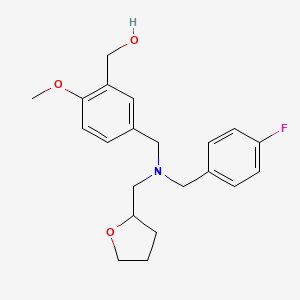 (5-{[(4-fluorobenzyl)(tetrahydrofuran-2-ylmethyl)amino]methyl}-2-methoxyphenyl)methanol