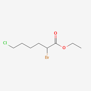molecular formula C8H14BrClO2 B589314 Ethyl 2-bromo-6-chlorohexanoate CAS No. 132606-74-7