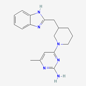 4-[3-(1H-benzimidazol-2-ylmethyl)piperidin-1-yl]-6-methylpyrimidin-2-amine