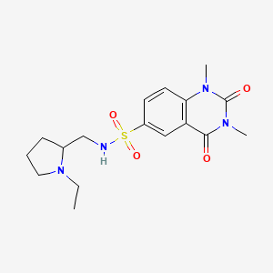 N-[(1-ethyl-2-pyrrolidinyl)methyl]-1,3-dimethyl-2,4-dioxo-1,2,3,4-tetrahydro-6-quinazolinesulfonamide