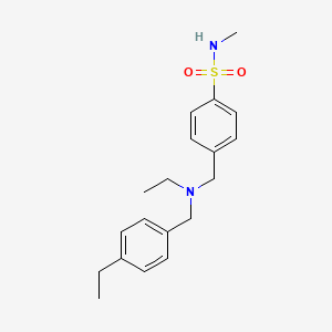 molecular formula C19H26N2O2S B5893165 4-{[ethyl(4-ethylbenzyl)amino]methyl}-N-methylbenzenesulfonamide 