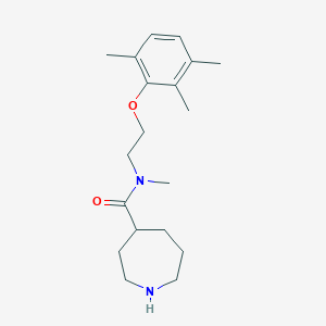 molecular formula C19H30N2O2 B5893172 N-methyl-N-[2-(2,3,6-trimethylphenoxy)ethyl]azepane-4-carboxamide 