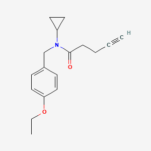 molecular formula C17H21NO2 B5893191 N-cyclopropyl-N-(4-ethoxybenzyl)pent-4-ynamide 