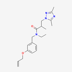 N-[3-(allyloxy)benzyl]-3-(3,5-dimethyl-1H-1,2,4-triazol-1-yl)-N-ethyl-2-methylpropanamide