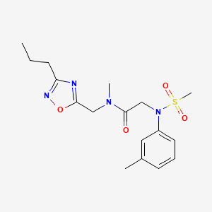 N-methyl-2-[(3-methylphenyl)(methylsulfonyl)amino]-N-[(3-propyl-1,2,4-oxadiazol-5-yl)methyl]acetamide