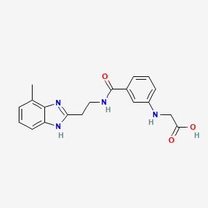 {[3-({[2-(7-methyl-1H-benzimidazol-2-yl)ethyl]amino}carbonyl)phenyl]amino}acetic acid