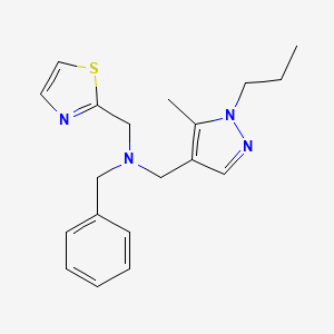 N-benzyl-1-(5-methyl-1-propyl-1H-pyrazol-4-yl)-N-(1,3-thiazol-2-ylmethyl)methanamine