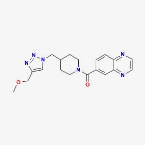 6-[(4-{[4-(methoxymethyl)-1H-1,2,3-triazol-1-yl]methyl}piperidin-1-yl)carbonyl]quinoxaline