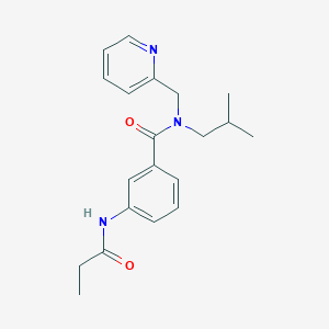 N-isobutyl-3-(propionylamino)-N-(pyridin-2-ylmethyl)benzamide