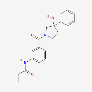 N-(3-{[3-hydroxy-3-(2-methylphenyl)pyrrolidin-1-yl]carbonyl}phenyl)propanamide