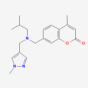 7-({isobutyl[(1-methyl-1H-pyrazol-4-yl)methyl]amino}methyl)-4-methyl-2H-chromen-2-one