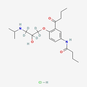 B589328 rac 3-Deacetyl-3-butanoyl Acebutolol-d5 Hydrochloride CAS No. 1329836-09-0