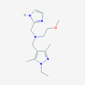 N-[(1-ethyl-3,5-dimethyl-1H-pyrazol-4-yl)methyl]-N-(1H-imidazol-2-ylmethyl)-2-methoxyethanamine