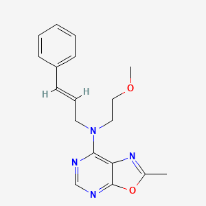 N-(2-methoxyethyl)-2-methyl-N-[(2E)-3-phenylprop-2-en-1-yl][1,3]oxazolo[5,4-d]pyrimidin-7-amine