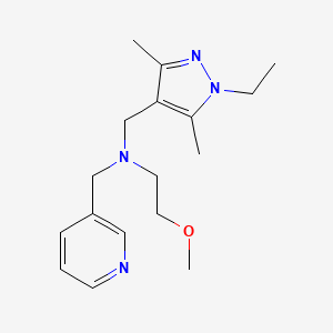 N-[(1-ethyl-3,5-dimethyl-1H-pyrazol-4-yl)methyl]-2-methoxy-N-(pyridin-3-ylmethyl)ethanamine