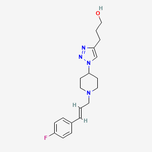 3-(1-{1-[(2E)-3-(4-fluorophenyl)prop-2-en-1-yl]piperidin-4-yl}-1H-1,2,3-triazol-4-yl)propan-1-ol