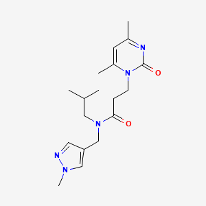 3-(4,6-dimethyl-2-oxopyrimidin-1(2H)-yl)-N-isobutyl-N-[(1-methyl-1H-pyrazol-4-yl)methyl]propanamide