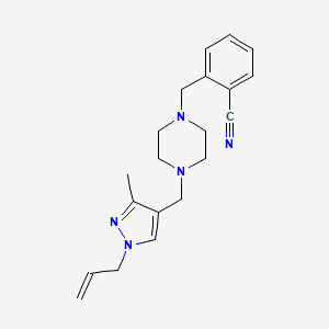 2-({4-[(1-allyl-3-methyl-1H-pyrazol-4-yl)methyl]piperazin-1-yl}methyl)benzonitrile