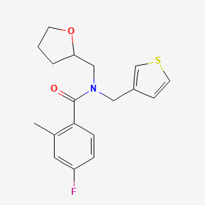 4-fluoro-2-methyl-N-(tetrahydrofuran-2-ylmethyl)-N-(3-thienylmethyl)benzamide