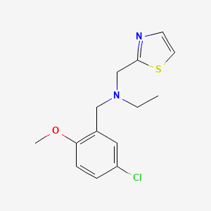 (5-chloro-2-methoxybenzyl)ethyl(1,3-thiazol-2-ylmethyl)amine