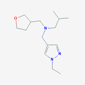 N-[(1-ethyl-1H-pyrazol-4-yl)methyl]-2-methyl-N-(tetrahydrofuran-3-ylmethyl)propan-1-amine