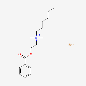 B589335 1-Hexanaminium, N-(2-(benzoyloxy)ethyl)-N,N-dimethyl-, bromide CAS No. 153735-23-0
