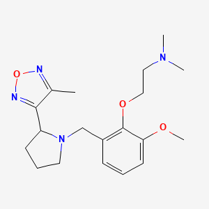 2-(2-methoxy-6-{[2-(4-methyl-1,2,5-oxadiazol-3-yl)pyrrolidin-1-yl]methyl}phenoxy)-N,N-dimethylethanamine