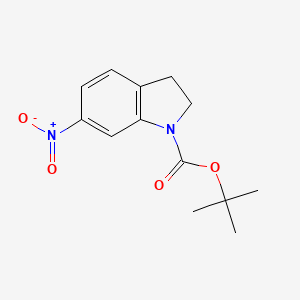 molecular formula C13H16N2O4 B589336 叔丁基6-硝基吲哚-1-羧酸酯 CAS No. 129487-99-6